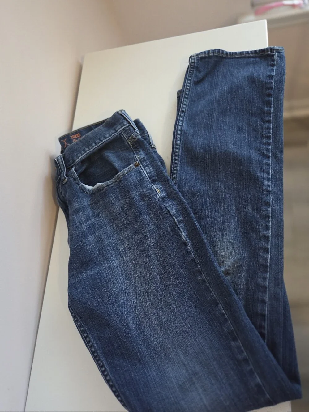Men's Classic Dark Blue Denim Jeans